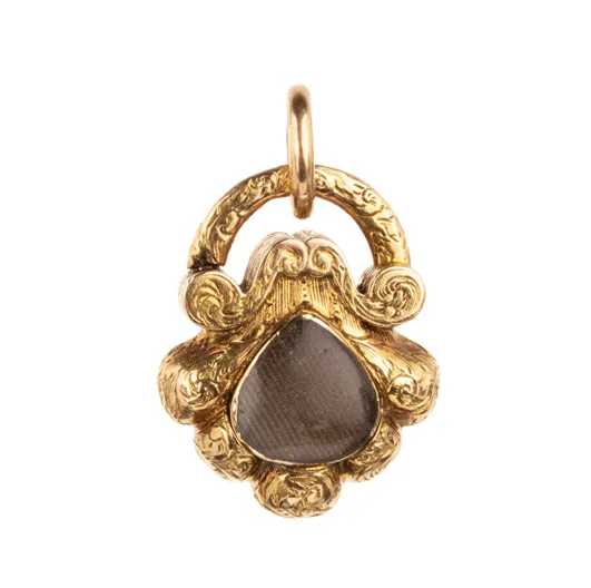 Necklaces Bell Bird Antiques Early Victorian Era Turquoise Padlock Locket Necklace