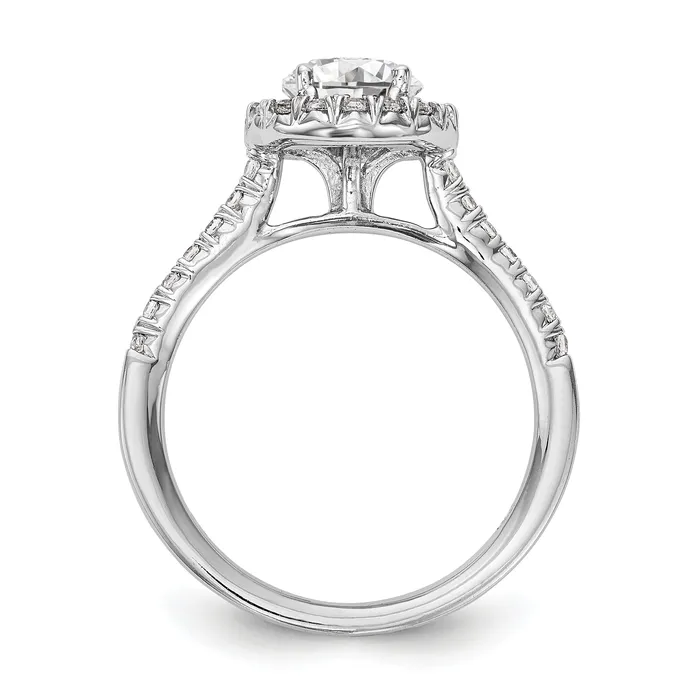 14kw Round Halo Engagement Simulated Diamond Ring Goldiacom Rings