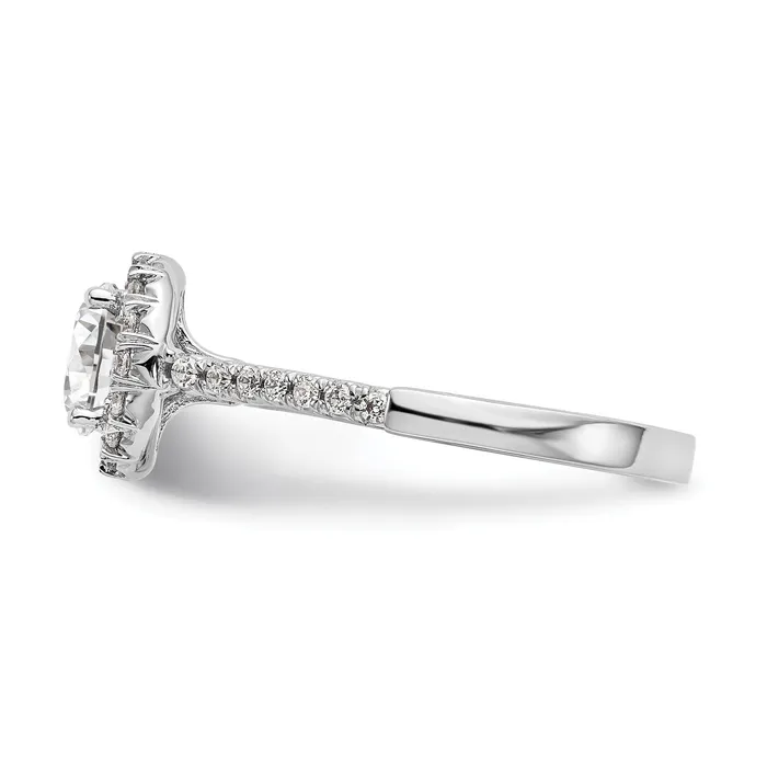 14kw Round Halo Engagement Simulated Diamond Ring Goldiacom Rings