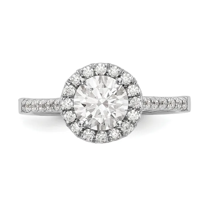 14kw Round Halo Engagement Simulated Diamond Ring Goldiacom Rings