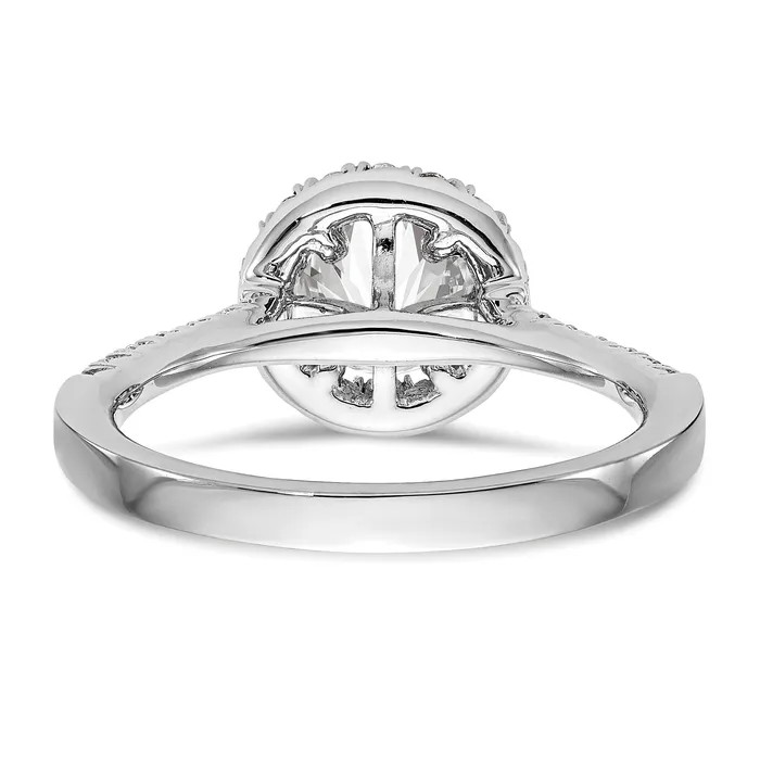 14kw Round Halo Engagement Simulated Diamond Ring Goldiacom Rings