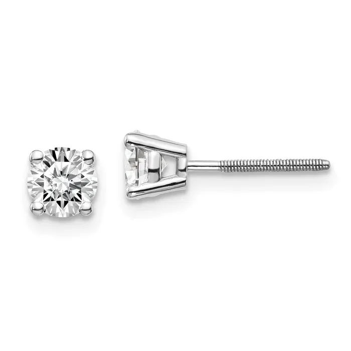 Earrings goldiaca 14kw 75ct VS2SI1 G I Diamond Stud Thread onoff Post Earrings
