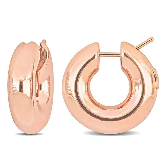 Earrings Original AMOUR 21mm Hollow Hoop Earrings In 14K Rose Gold JMS always