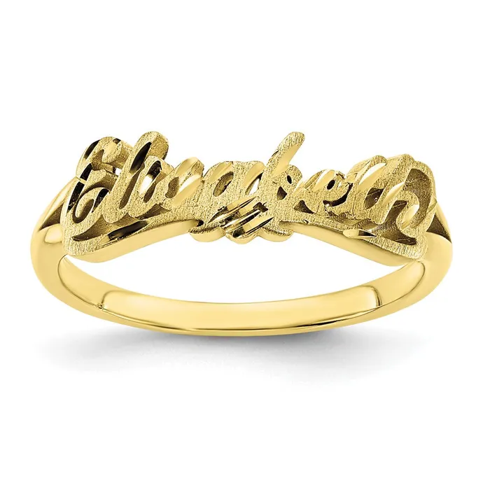 Goldia Rings 10K Yellow Gold Polished Personalized Ring