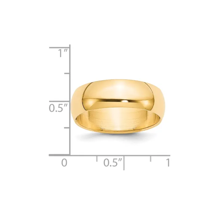 Goldia Rings Solid 18K Yellow Gold 7mm HalfRound Wedding MensWomens Wedding Band Ring Size 5 Goldia Rings Solid 18K Yellow Gold 7mm HalfRound Wedding MensWomens Wedding Band Ring Size 5