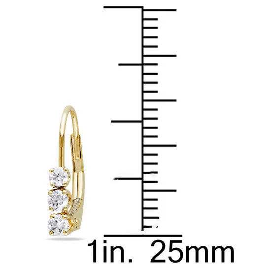 Original AMOUR 14 CT TW 3sTone Diamond Leverback Earrings In 14K Yellow Gold JMS always Earrings Original AMOUR 14 CT TW 3sTone Diamond Leverback Earrings In 14K Yellow Gold JMS always Earrings
