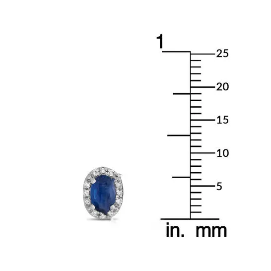 Original LB Exclusive 14K White Gold 010ct Diamond and Sapphire Earrings ER4 15565WSA JMS always Earrings