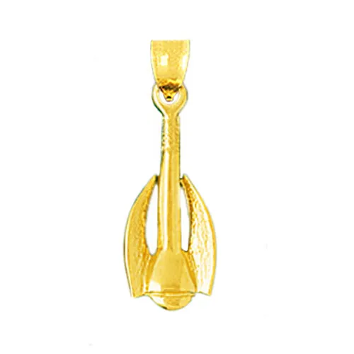 PreStyled Sets 14K Gold Speed Boat Anchor Pendant Goldia