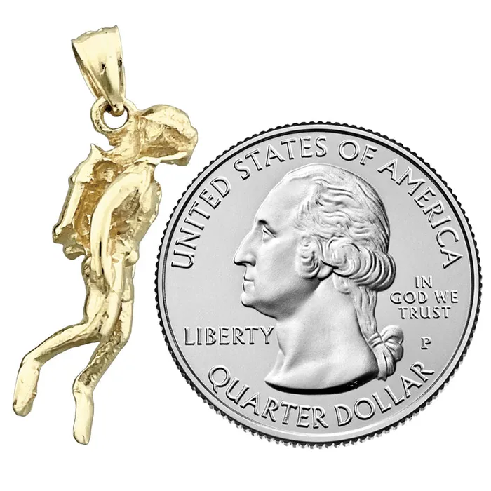 PreStyled Sets Goldia 14K Gold 3D Scuba Diver Pendant