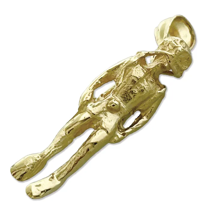 PreStyled Sets Goldia 14K Gold 3D Scuba Diver Pendant