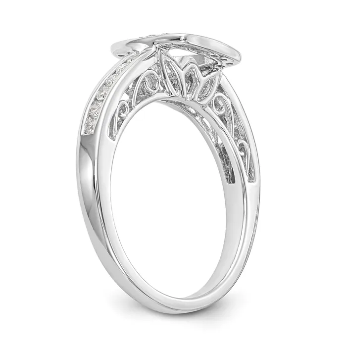 Rings 14kw Peg Set Diamond Princess CZ Cushion Halo Engagement Ring Goldiacom