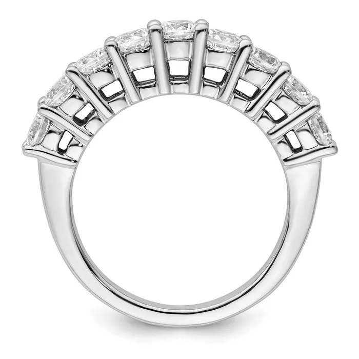 Rings goldiaca 14K White Gold 9Stone Real Diamond Band