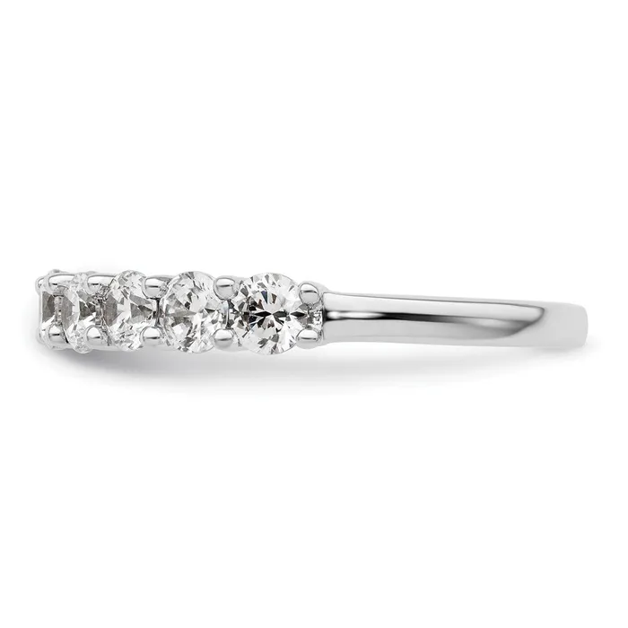 Rings goldiaca 14K White Gold 9Stone Real Diamond Band