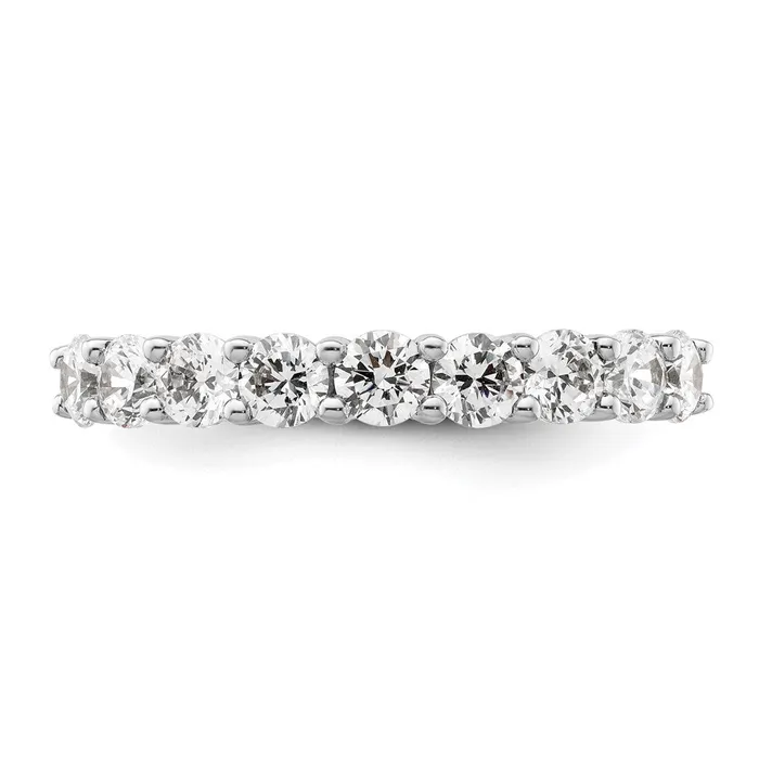 Rings goldiaca 14K White Gold 9Stone Real Diamond Band