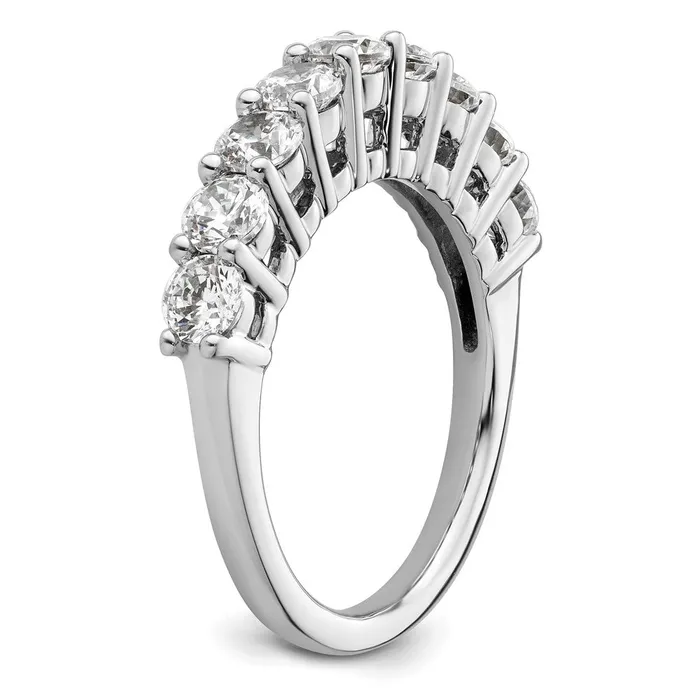 Rings goldiaca 14K White Gold 9Stone Real Diamond Band