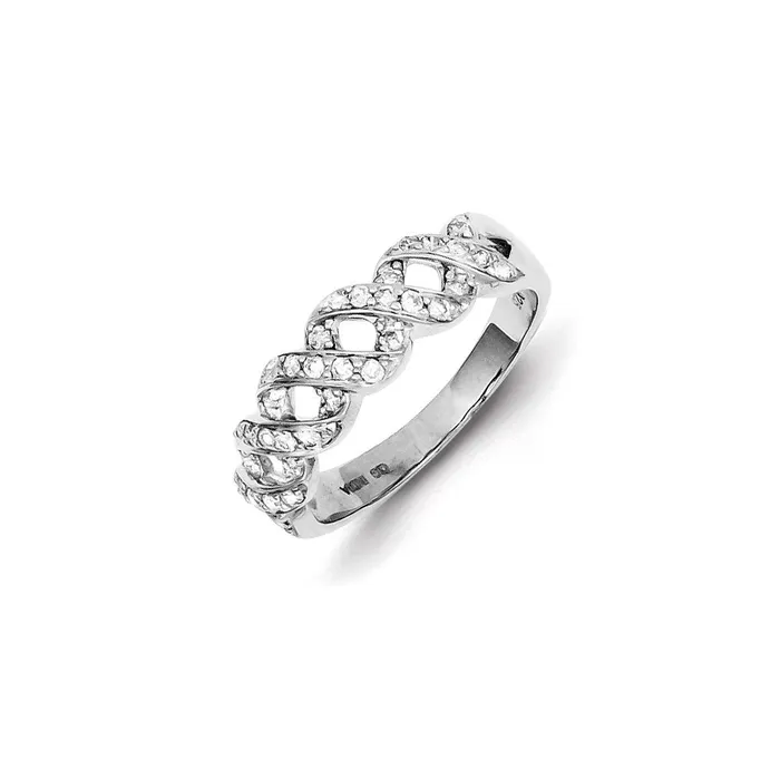 Sterling Silver Diamond Ring Goldia Rings