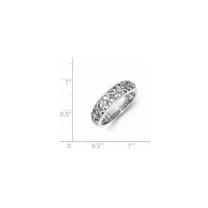 Sterling Silver Diamond Ring Goldia Rings
