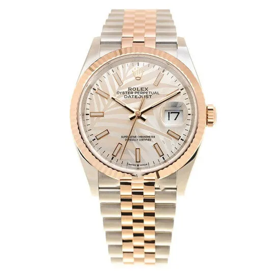 Watches JMS always Original Rolex Datejust 36 Automatic Silver Palm Motif Dial Watch 126231SSPLMJ Watches JMS always Original Rolex Datejust 36 Automatic Silver Palm Motif Dial Watch 126231SSPLMJ