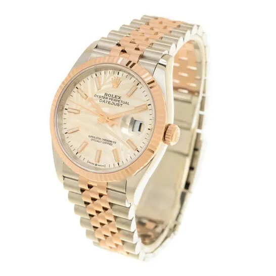 Watches JMS always Original Rolex Datejust 36 Automatic Silver Palm Motif Dial Watch 126231SSPLMJ Watches JMS always Original Rolex Datejust 36 Automatic Silver Palm Motif Dial Watch 126231SSPLMJ