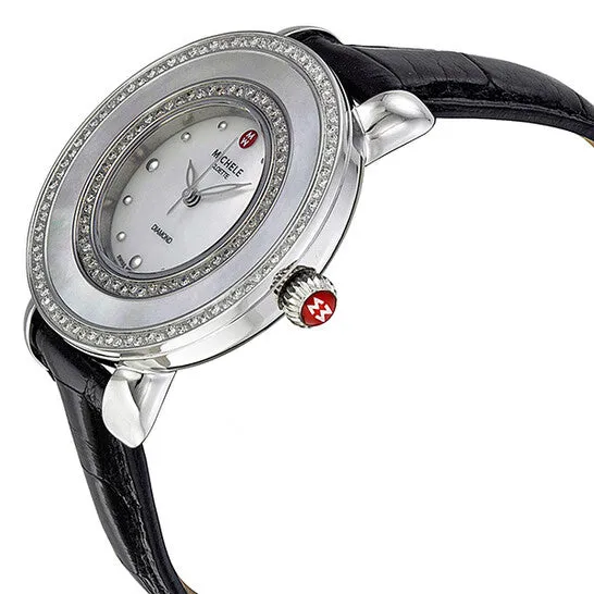 Watches Original Michele Cloette Diamond Black Alligator Ladies Watch MWW20E000002 JMS always