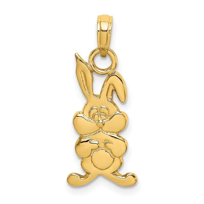 Charm Necklaces TreasureFineJewelers 14K Rabbit Charm