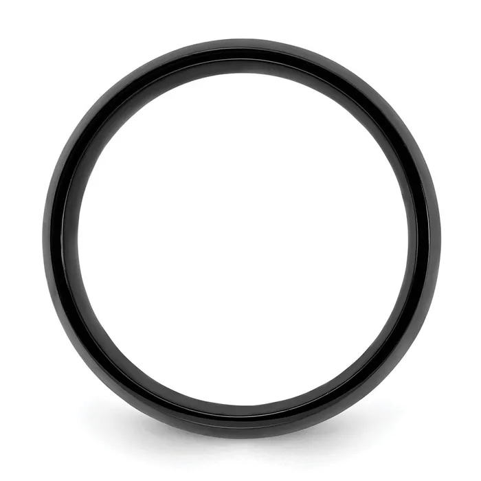 Rings TreasureFineJewelers Cobalt Polished Black IPplated 8mm Band