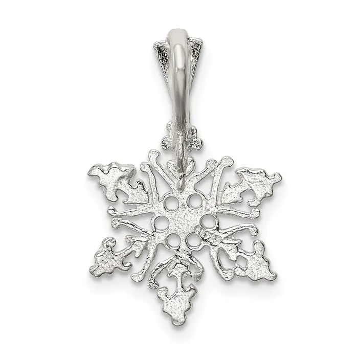 Sterling Silver Diamond Cut Snowflake Pendant TreasureFineJewelers Necklaces