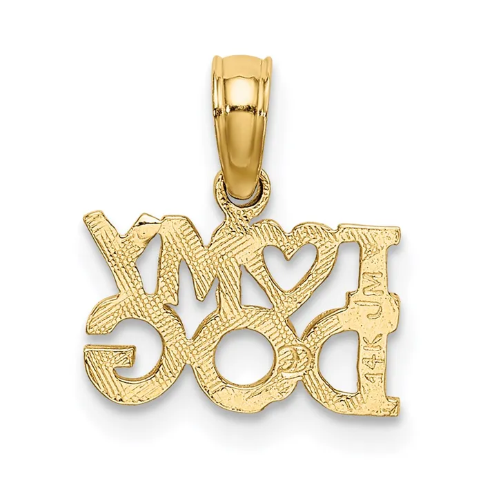 TreasureFineJewelers Charm Necklaces 14k I HEART MY DOG Charm