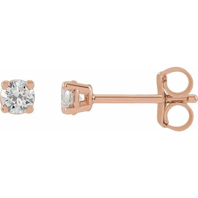 TreasureFineJewelers Earrings 14K Rose Gold 15 CTW LabGrown Diamond Stud Earrings