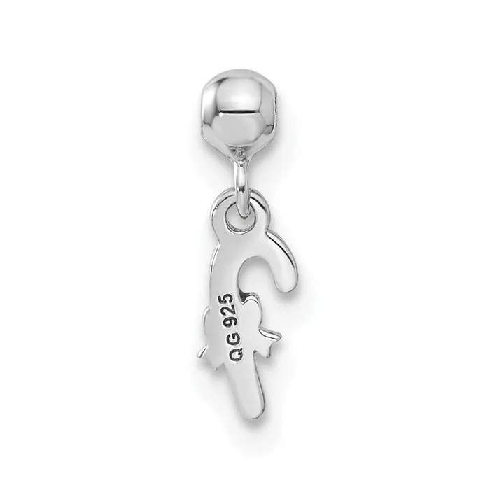 TreasureFineJewelers Rings Sterling Silver Mio Memento Rhod Gld Tone Enamel Candy Cane Charm