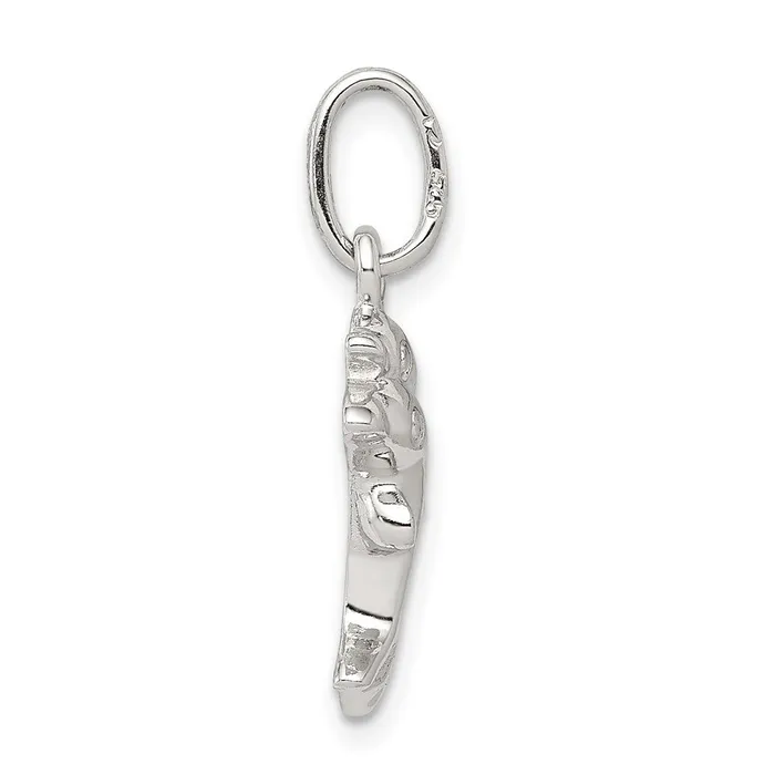 TreasureFineJewelers Rings Sterling Silver Polished Dolphin Charm