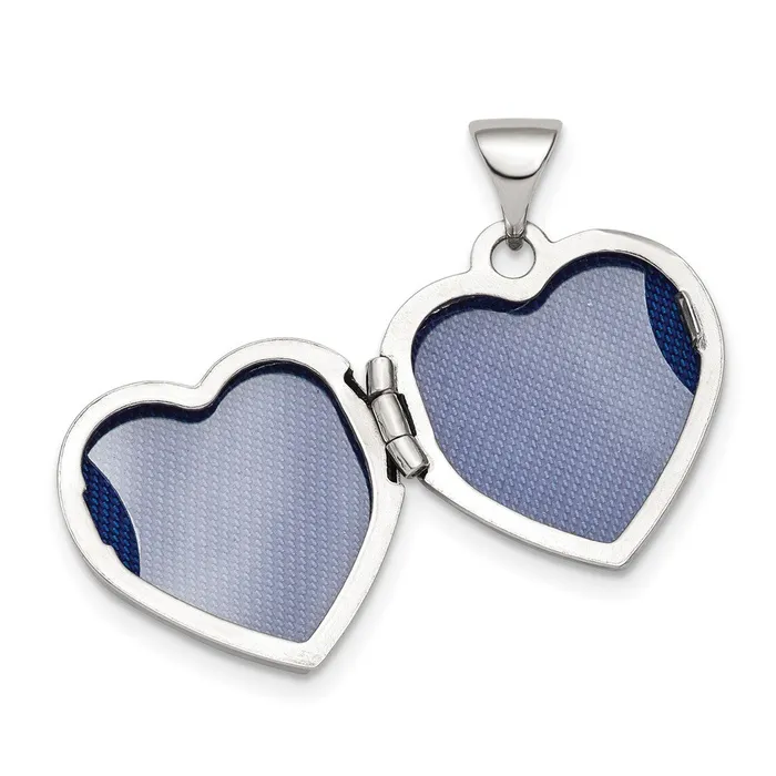 TreasureFineJewelers Rings Sterling Silver Rhodiumplated Goldtone Preciosa Crystal Mom Heart Locket