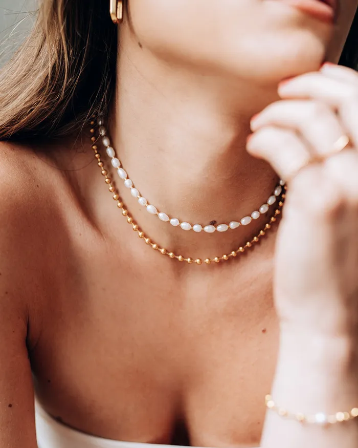 Filet Gold Necklace WellDunn Necklaces