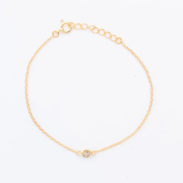 Silver Lotus Bracelets Gold Vermeil Citrine Solitaire Bracelet