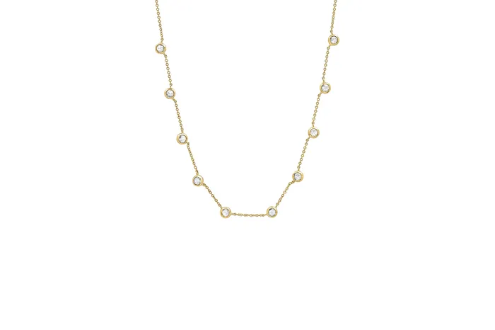 10 Diamond Bezel Necklace Shylee Rose Jewelry Necklaces