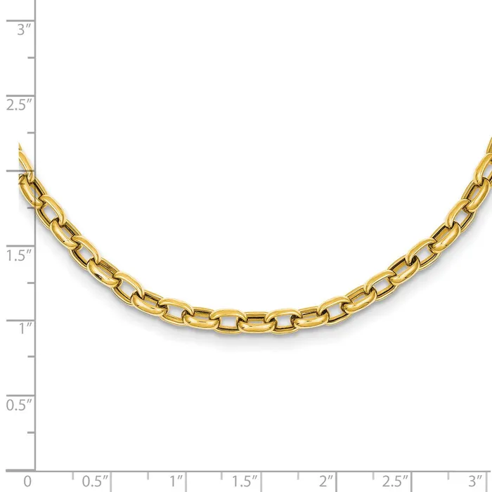 14k 18in 45mm Polished Fancy Link NecklaceWBCSF42518 WB Choice Jewelry Necklaces 14k 18in 45mm Polished Fancy Link NecklaceWBCSF42518 WB Choice Jewelry Necklaces