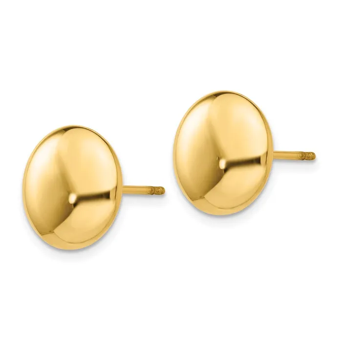 14k Polished 12mm Button Post EarringsWBCH1028 WB Choice Jewelry Earrings 14k Polished 12mm Button Post EarringsWBCH1028 WB Choice Jewelry Earrings