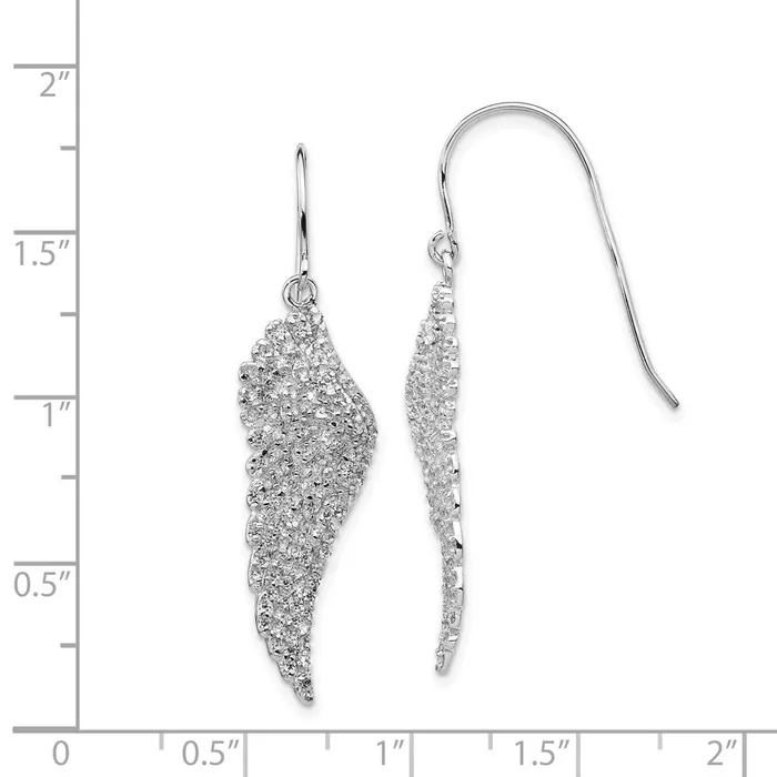 Cheryl M SS Rhodplated CZ Angel Wing Shepherd Hook Dangle EarringsWBCQCM700 WB Choice Jewelry Earrings Cheryl M SS Rhodplated CZ Angel Wing Shepherd Hook Dangle EarringsWBCQCM700 WB Choice Jewelry Earrings