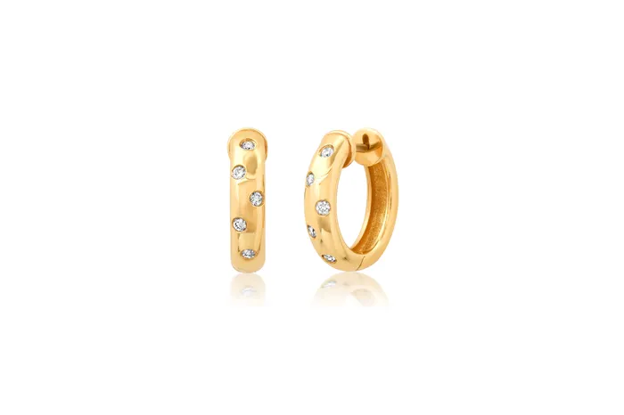 Dot Huggie Earrings Shylee Rose Jewelry Earrings
