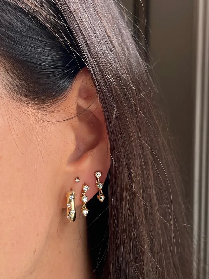 Dot Huggie Earrings Shylee Rose Jewelry Earrings