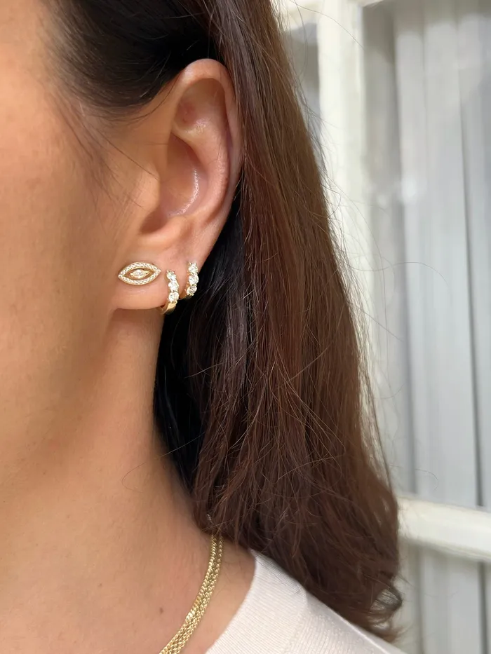 Earrings Shylee Rose Jewelry Diamond Evil Eye Stud Earrings