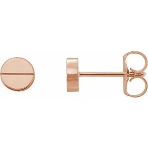 Earrings WB Choice Jewelry 14K Rose Geometric Earrings86608602PSTWBC