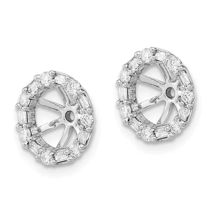 Earrings WB Choice Jewelry 14k White Gold Diamond Earring JacketsWBCEM8579036WA