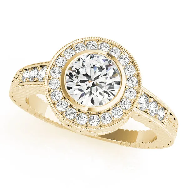 Halo Diamond Engagement Ring Overnight Mountings Bridal Rings