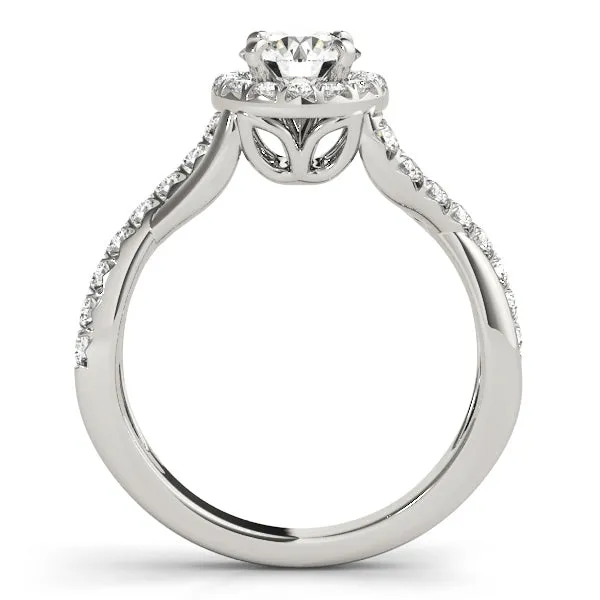 Halo Diamond Engagement Ring Overnight Mountings Bridal Rings