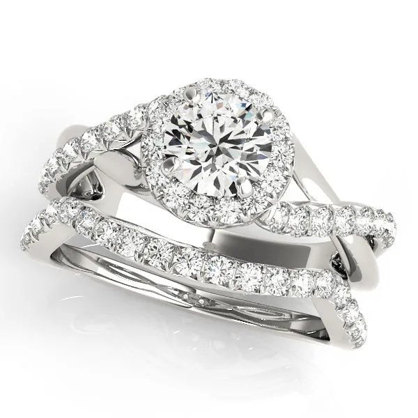 Halo Diamond Engagement Ring Overnight Mountings Bridal Rings