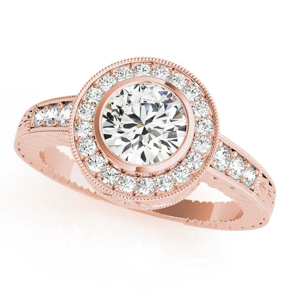 Halo Diamond Engagement Ring Overnight Mountings Bridal Rings