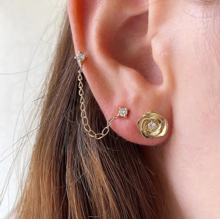 Rose Stud Earrings Shylee Rose Jewelry Earrings