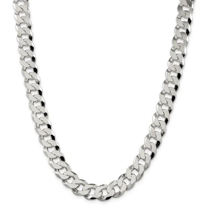 Sterling Silver 123mm Beveled Curb ChainWBCQFB30020 WB Choice Jewelry Necklaces Sterling Silver 123mm Beveled Curb ChainWBCQFB30020 WB Choice Jewelry Necklaces