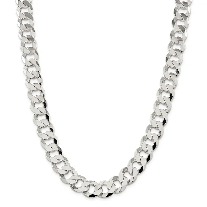 Sterling Silver 14mm Flat Curb ChainWBCQLB35020 WB Choice Jewelry Rings Sterling Silver 14mm Flat Curb ChainWBCQLB35020 WB Choice Jewelry Rings